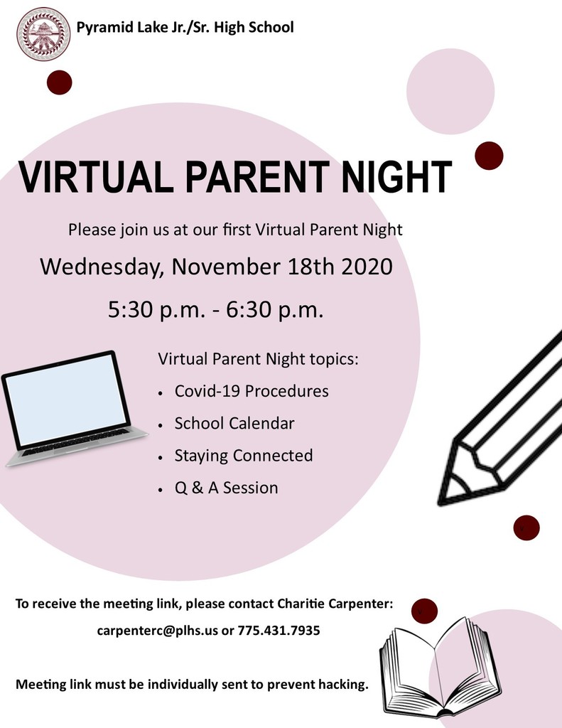 Virtual Parent Night, tonight!