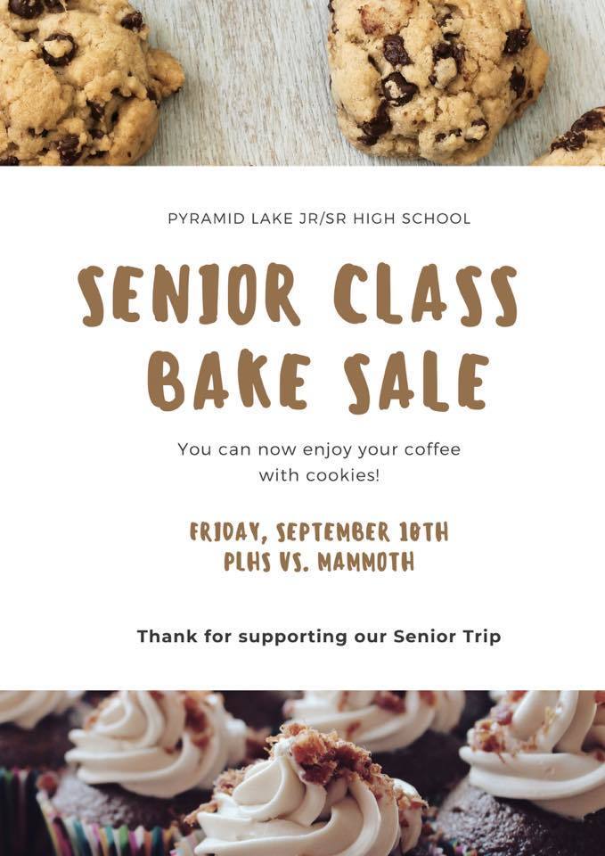 🎓Support the senior class🎓 + 🍪enjoy baked-with-love homemade treats🍪+ 🏈watch Lakers football vs. Mammoth Lake 🏈 Sounds like a win/win/win! See you tomorrow at 7:00!